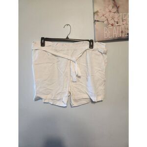 NWT Stella Parker Size XL White Linen Blend Shorts